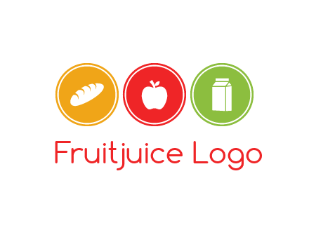 grocery in the centre of circle graphic