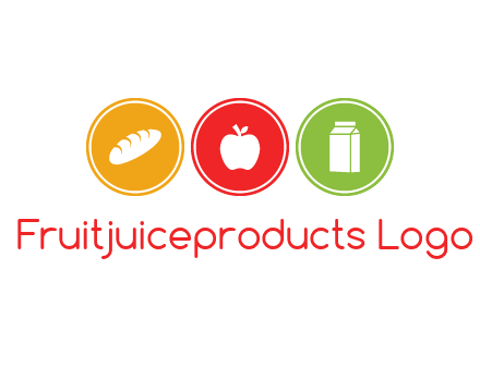 grocery in the centre of circle graphic