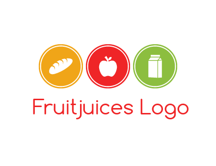 grocery in the centre of circle graphic