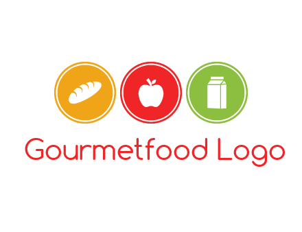 grocery in the centre of circle graphic