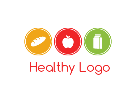 grocery in the centre of circle graphic