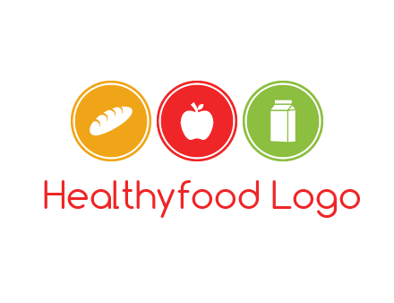 grocery in the centre of circle graphic