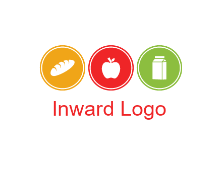 grocery in the centre of circle graphic