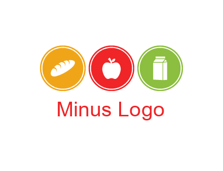 grocery in the centre of circle graphic