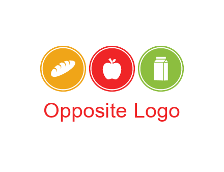 grocery in the centre of circle graphic