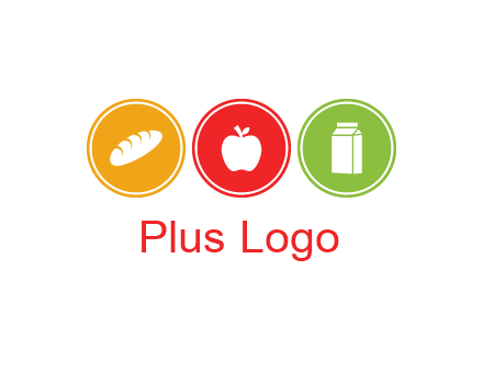 grocery in the centre of circle graphic