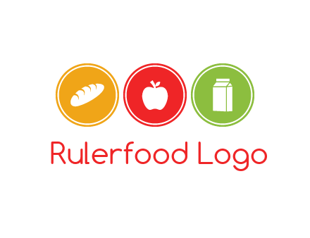 grocery in the centre of circle graphic