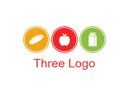 grocery in the centre of circle graphic