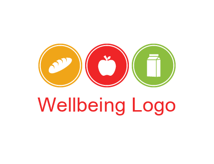 grocery in the centre of circle graphic