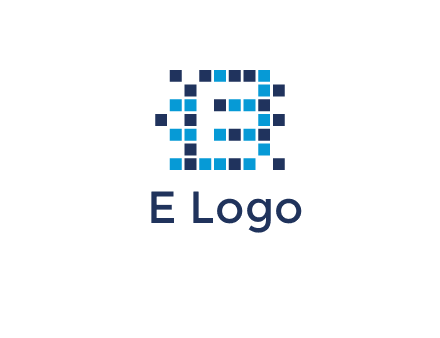 Letter E Pixel logo