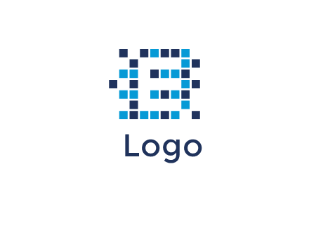 Letter E Pixel logo