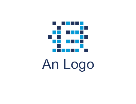 Letter E Pixel logo