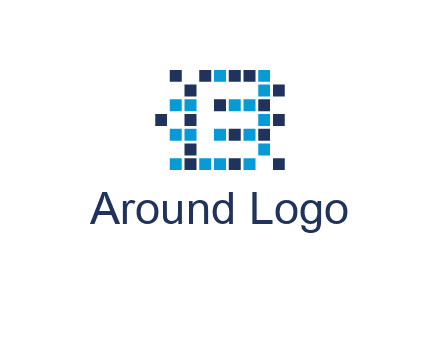 Letter E Pixel logo