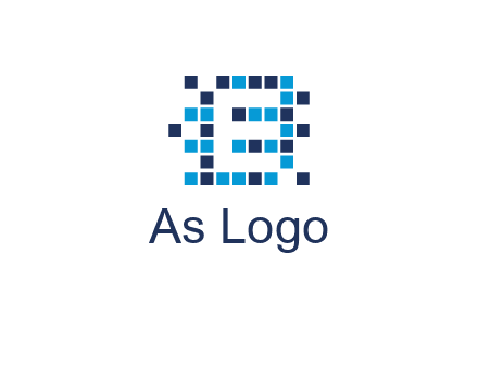 Letter E Pixel logo