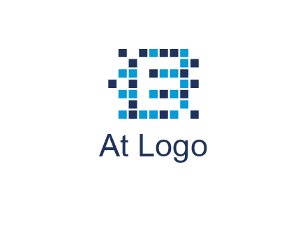 Letter E Pixel logo