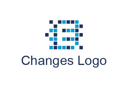 Letter E Pixel logo