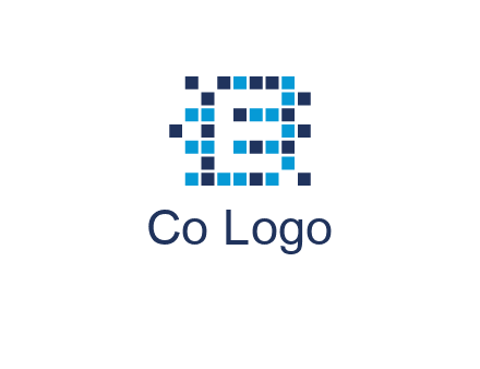 Letter E Pixel logo