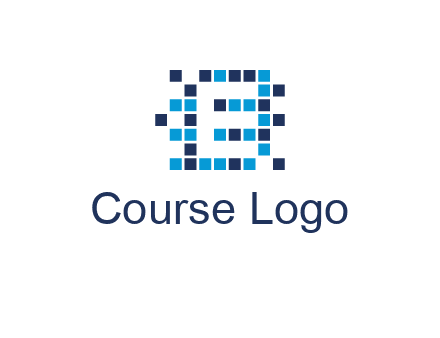 Letter E Pixel logo