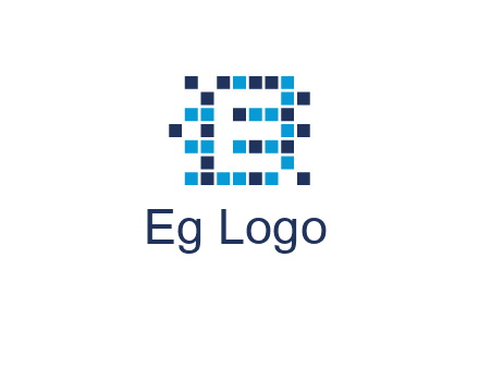 Letter E Pixel logo
