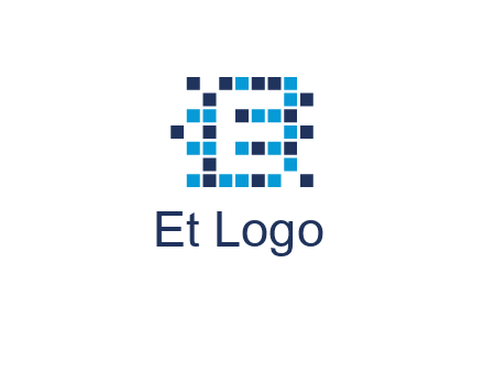 Letter E Pixel logo