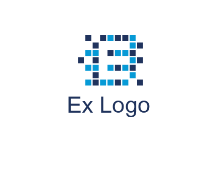Letter E Pixel logo