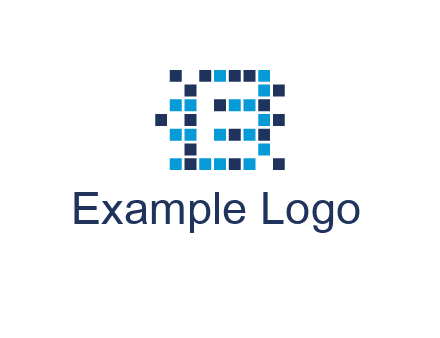 Letter E Pixel logo