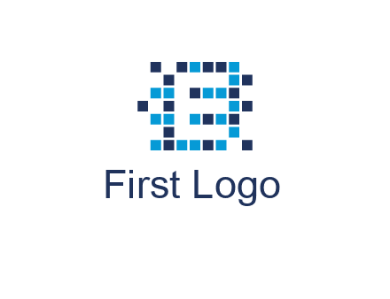 Letter E Pixel logo
