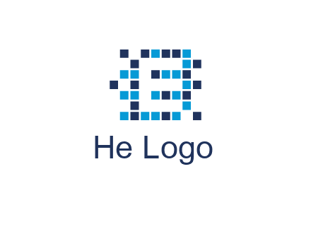 Letter E Pixel logo