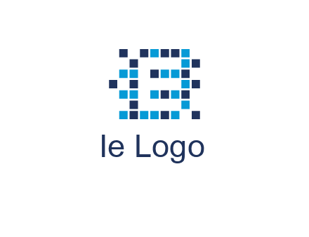 Letter E Pixel logo