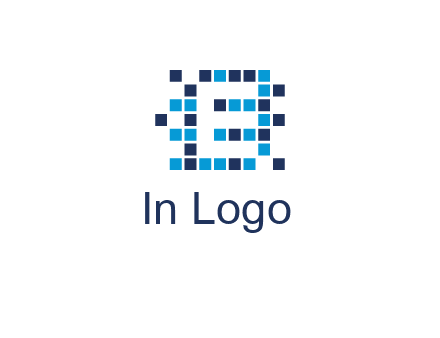 Letter E Pixel logo