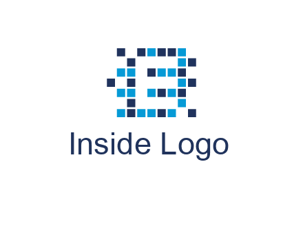 Letter E Pixel logo