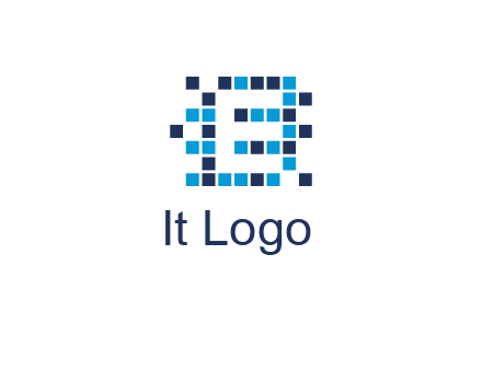 Letter E Pixel logo