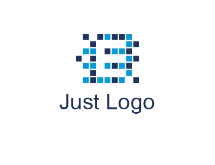 Letter E Pixel logo