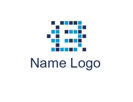 Letter E Pixel logo