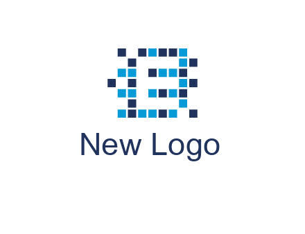 Letter E Pixel logo