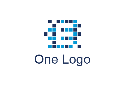 Letter E Pixel logo