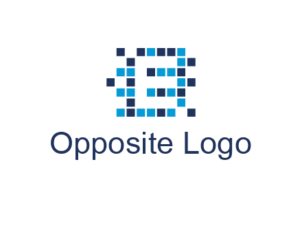 Letter E Pixel logo