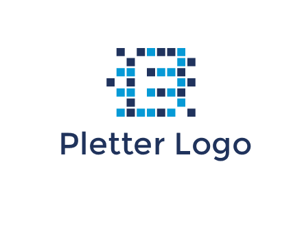 Letter E Pixel logo
