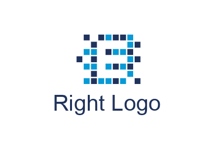 Letter E Pixel logo