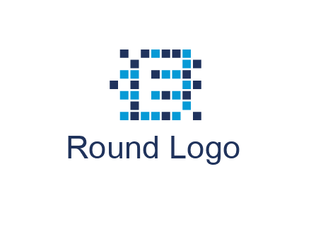 Letter E Pixel logo