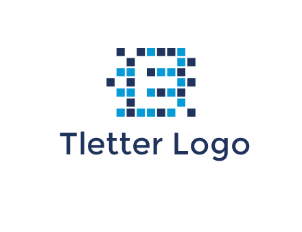 Letter E Pixel logo