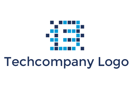 Letter E Pixel logo