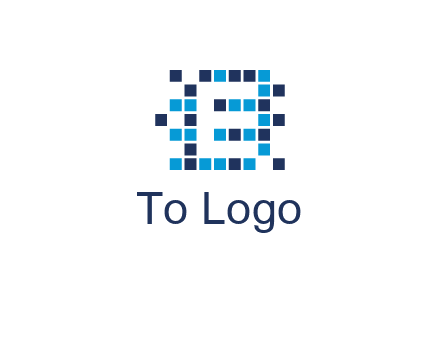 Letter E Pixel logo