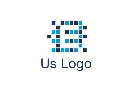 Letter E Pixel logo