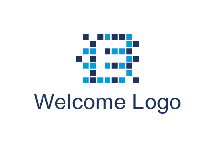 Letter E Pixel logo