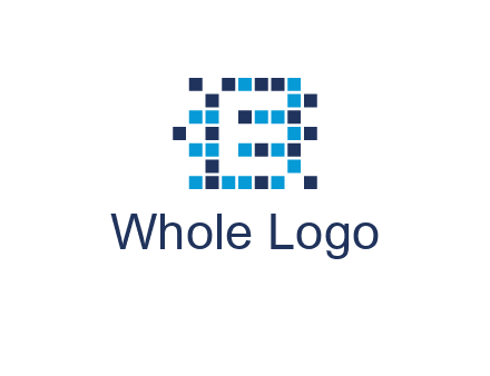 Letter E Pixel logo