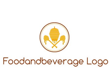 honeycomb with honey dipper logo