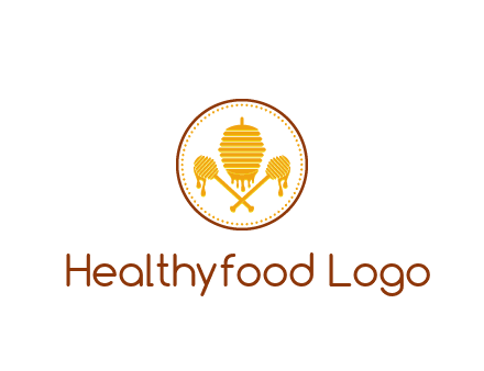 honeycomb with honey dipper logo