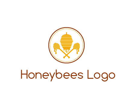 honeycomb with honey dipper logo