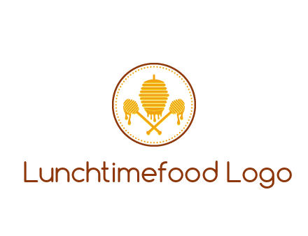 honeycomb with honey dipper logo